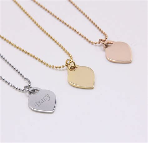 Personalized Stainless Steel Small Heart Pendant - ForeverGifts.com