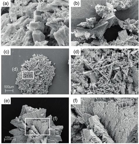 Morphology Of Calcite Crystals As Seen Under Sem Edx A Detail Of