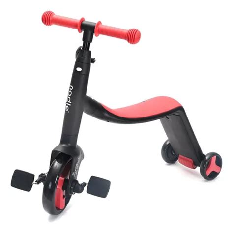 Triciclo 3 En 1 Pedales Patin Bicicleta Equilibrio Infantil Color Rojo