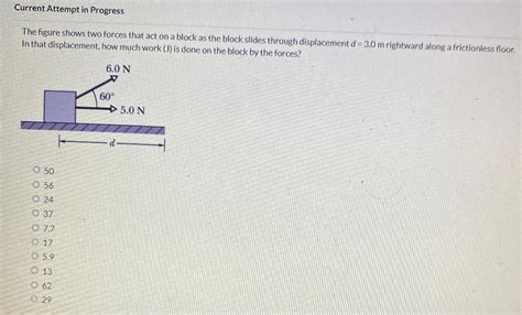 Solved The Figure Shows Two Forces That Act On A Block As Chegg