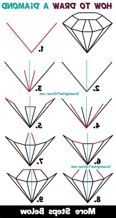 Diamant Zeichnen Schritt F Schritt Malvorlagen