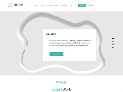 freelance graphic designer portfolio website design by Muhammad Ali on ...