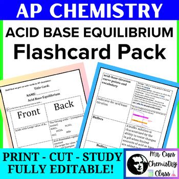 Advanced Placement Ap Chemistry Exam Acid Base Equilibrium Review