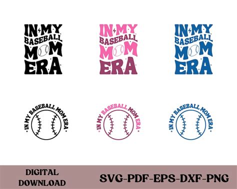 In My Baseball Mom Era Svg Png Baseball Mom Svg Baseball Mama Svg Baseball Mom Shirt Svg