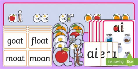 Ai Ee Er Oa Oo Phonics Display Pack Teacher Made