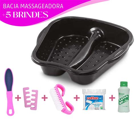 Kit Manicure Pedicure Bacia De Pl Stico Bacia Pedicure Escalda P S