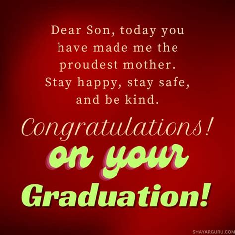 Graduation Wishes For Son Best Congratulations Messages