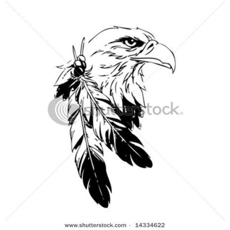 Native American Eagle Feather Drawings