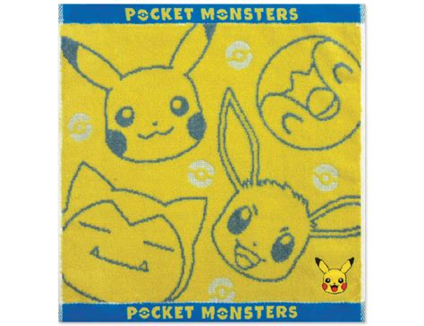 【楽天市場】ポケットモンスター ポケモン ハンドタオル 34×35cm 綿100 無撚糸 先染めジャガード アップリケ刺繍 ルック