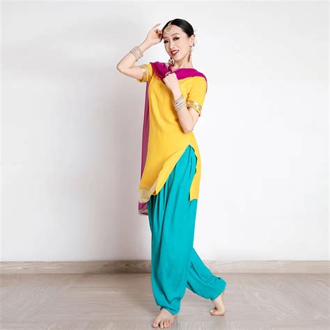 New Indian Folk Dance Clothes For Women Adult Bollywood Dance Practice