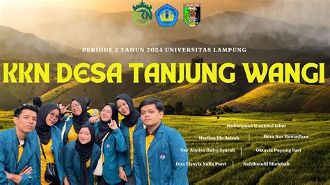 Kkn Universitas Lampung Periode Tahun Desa Tanjung Wangi Kec