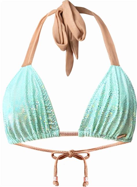 ELIN RITTER IBIZA Mint Metallic Triangle Bikini Top Mari Sargantana