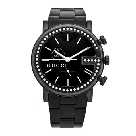 Gucci Pvd Stainless Steel Diamond 44mm G Chrono Quartz Watch Black 1038403 Fashionphile