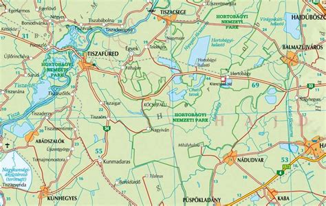 Hortobágy National Park map – map.hu/en