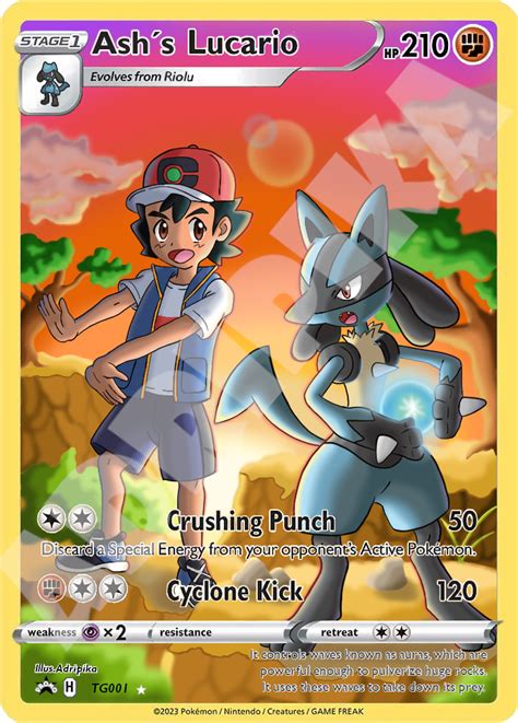 Ashs Lucario Pokemon Card English Version By Adripika On Deviantart