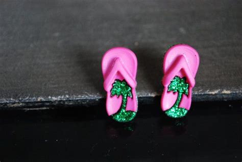 Flip Flop Earrings Studs Fun In The Sun Summer Time Sandal