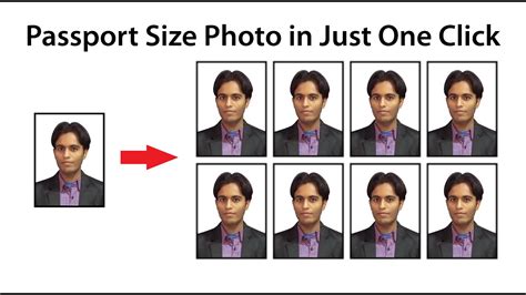 How To Make Passport Size Photo In One Click On Adobe Photoshop Youtube