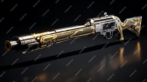 Premium AI Image | Gold decorated shotgun