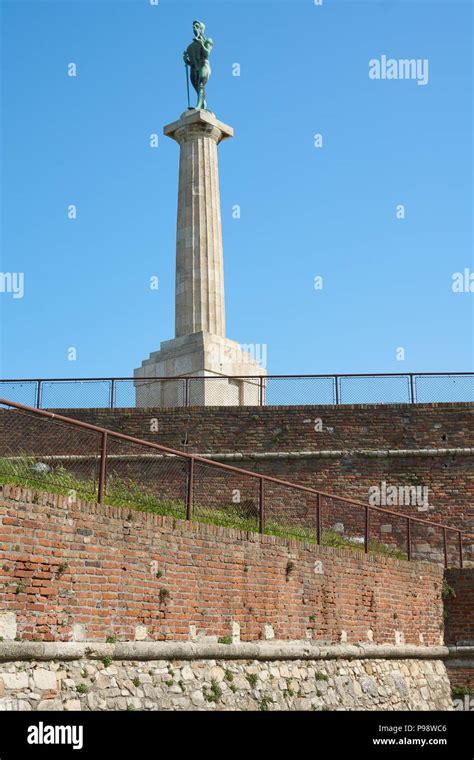 Belgrade Serbia May 03 2018 Monument To Pobednik The Victor In