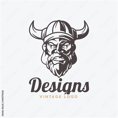 Barbarian logo design, character logo template. Stock Vector | Adobe Stock