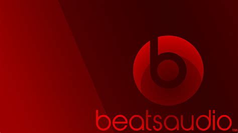 HD Wallpaper Beats Audio Logo Red Round Htc Dr Dre Beatsaudio By