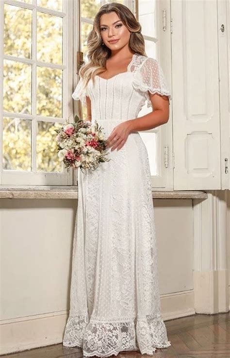 Vestido De Noiva Simples Modelos Elegantes Para Casamento Intimista