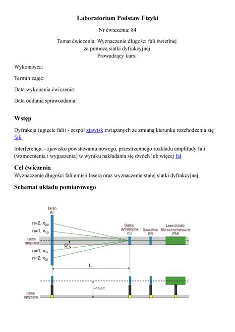 Fizyka Sprawko W Stu Laboratorium Podstaw Fizyki Nr Wiczenia
