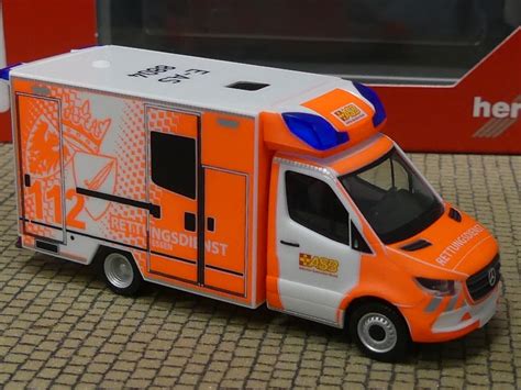 Modellspielwaren Reinhardt Herpa Mb Sprinter Fahrtec Rtw Asb