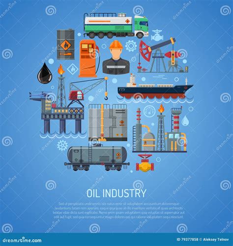 Concetto Di Industria Petrolifera Illustrazione Vettoriale