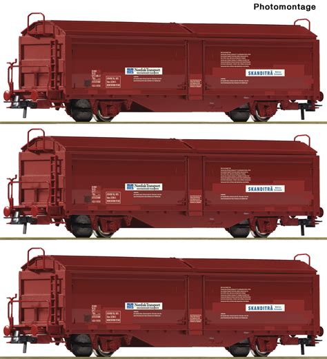 Roco Set Of Sliding Wall Box Cars Eurotrainhobby