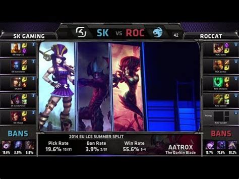 Sk Gaming Vs Roccat S Eu Lcs Summer Week Day Sk Vs Roc