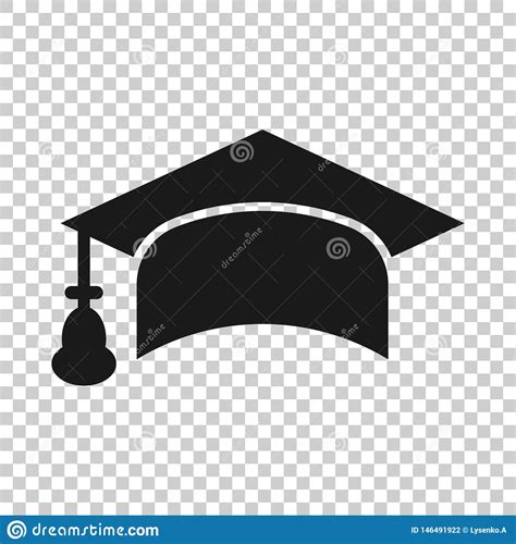 Icono Del Casquillo De La Graduaci N En Estilo Transparente Ejemplo Del