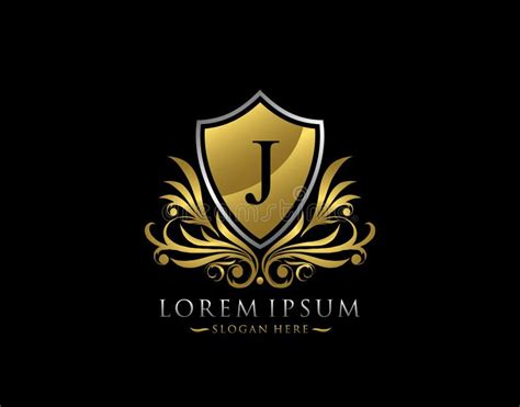 Gold Luxury Shield J Letter Stock Illustrations 243 Gold Luxury