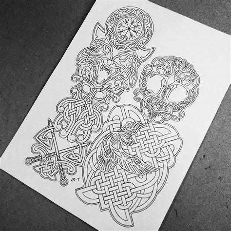 Celtic Knotwork Line Art Tattoo Design I Made R TattooDesigns