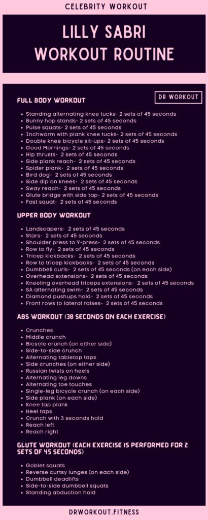 Lilly Sabri's Workout Routine and Diet Plan | Dr Workout