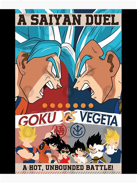 Goku Vs Vegeta Poster For Sale By Deliah87 Redbubble