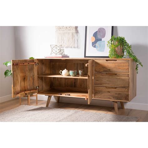 Oslo Light Mango Large Sideboard Casa Bella Furniture Uk