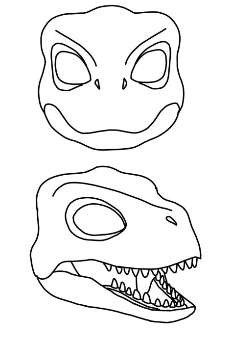 Dino Mask Template Free ★ 𐌕Ꮤ𐌉Ᏽ ★ Illustrations Art Street