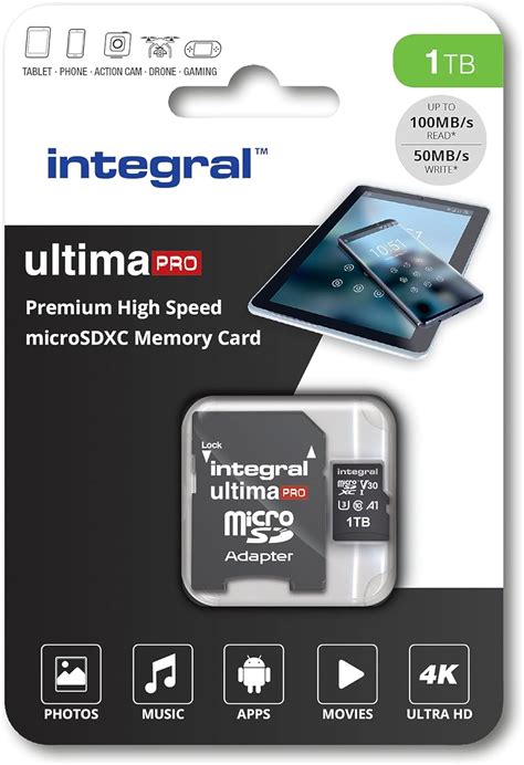 Integral 1TB Micro SD Card 4K Video Premium High Speed Memory Card SDXC