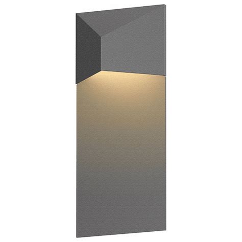 Sonneman 7330 74 WL Triform Modern Textured Gray LED Exterior Wall Lamp