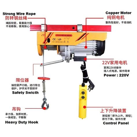 mesin krane angkat berat  electric winch hoist  renovation work