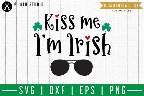 Kiss Me Im Irish Svg M F A St Patrick S Day Svg