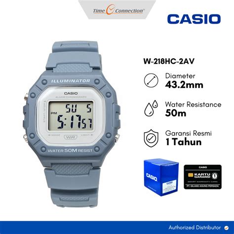 Jual Casio W Hc Av Biru Original Jam Tangan Pria Wanita Unisex