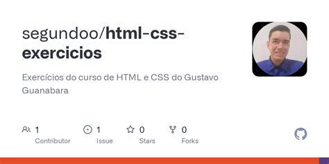 GitHub segundoo html css exercicios Exercícios do curso de HTML e