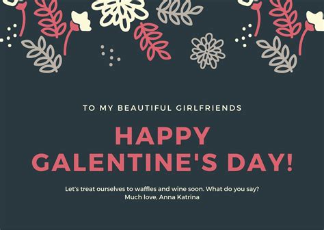 Free Custom Printable Galentine S Day Card Templates Canva