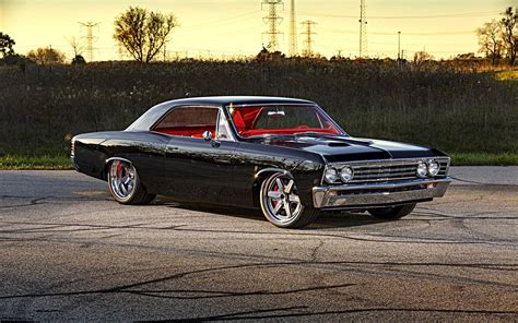 Download Wallpapers Chevrolet Chevelle Muscle Cars 1967 Cars Low