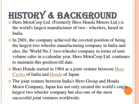 Hero motocorp ltd full PPT