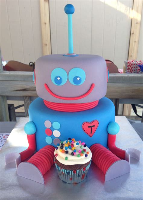 Robot Cake Robot Cake Childrens Birthday Cakes Robot Birthday Party