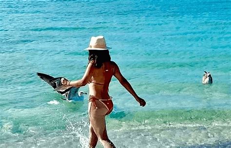 Salma Hayek Frolics In The Ocean While Posing For A Racy Bikini Shoot