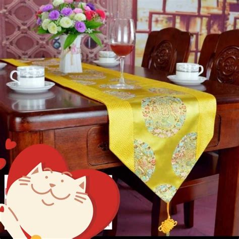 Jual Taplak Meja Imlek Table Runner Premium Tema Sincia Cny